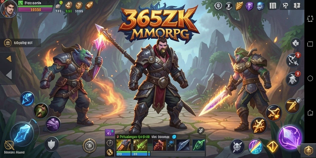 Tampilan gameplay epik di dunia MMORPG 365ZK.