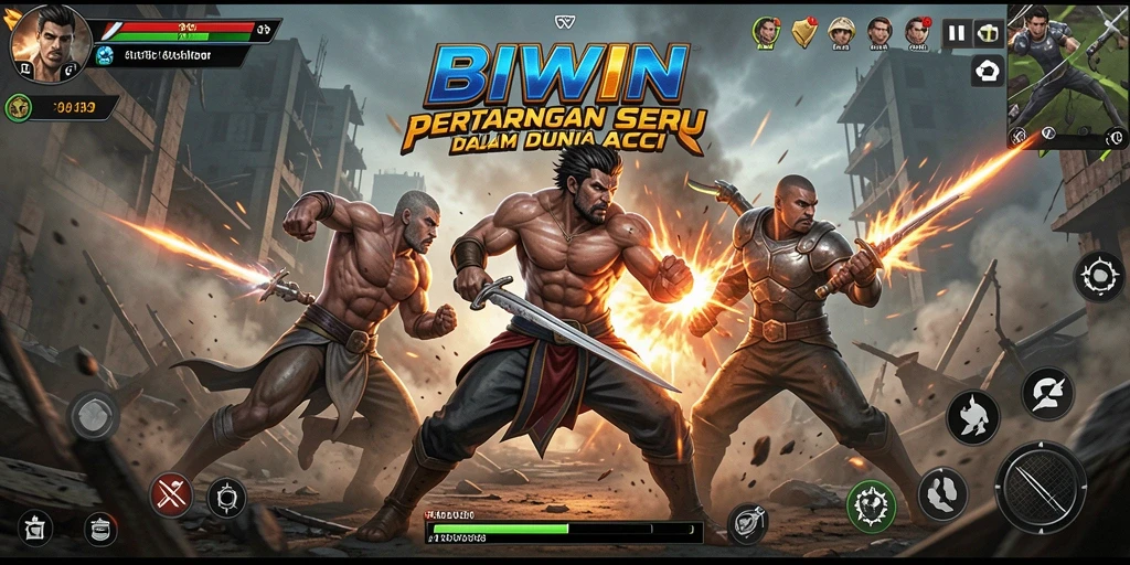 Tampilan utama gameplay BIWIN dengan aksi yang mendebarkan.