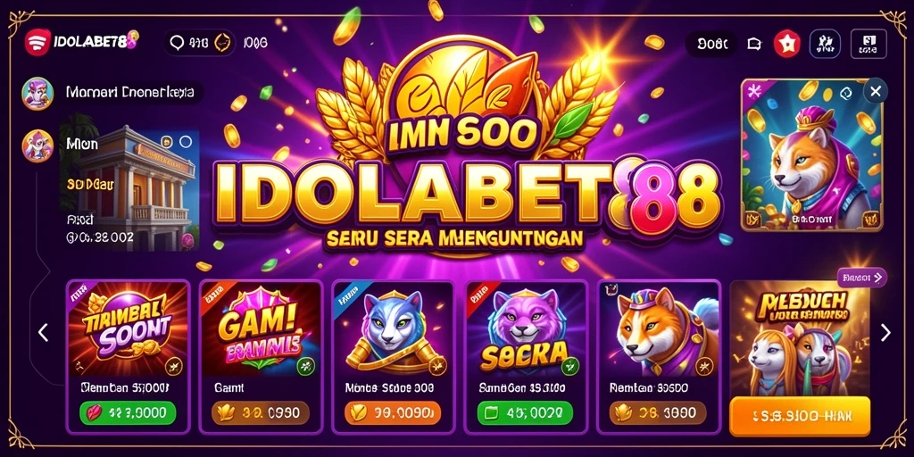 Screenshot gameplay utama IDOLABET88 dengan tampilan slot menarik.