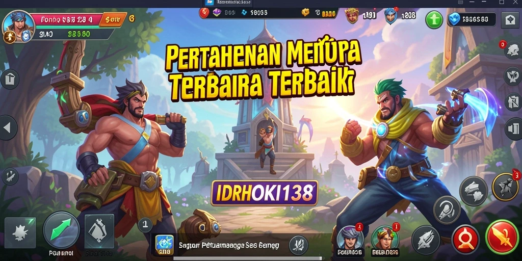 Tampilan menarik dari gameplay Tower Defense IDRHOKI138.