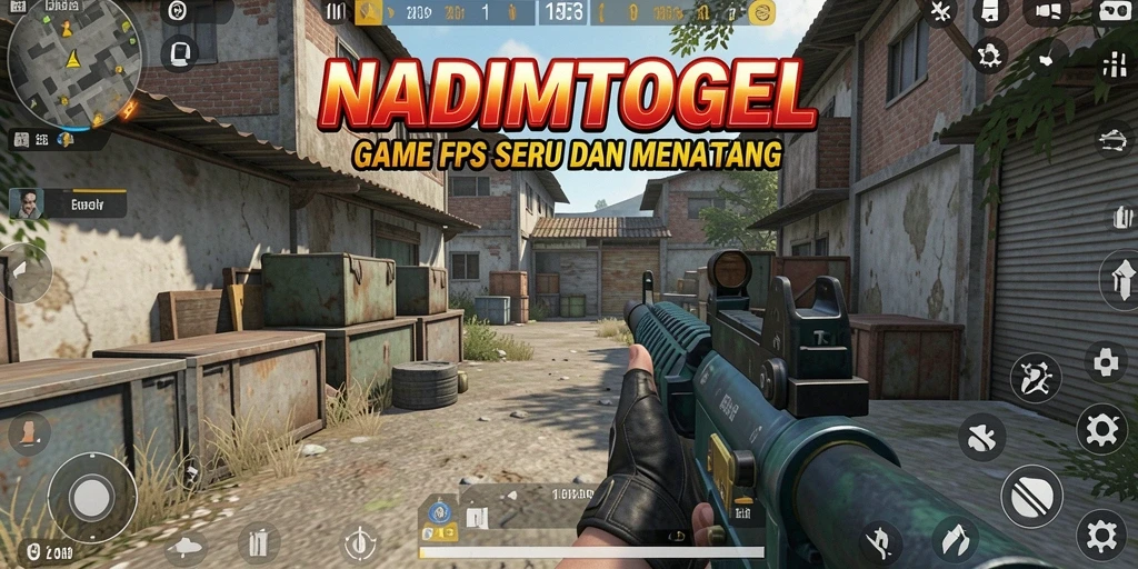 Screenshot NADIMTOGEL menampilkan aksi seru dalam permainan FPS.