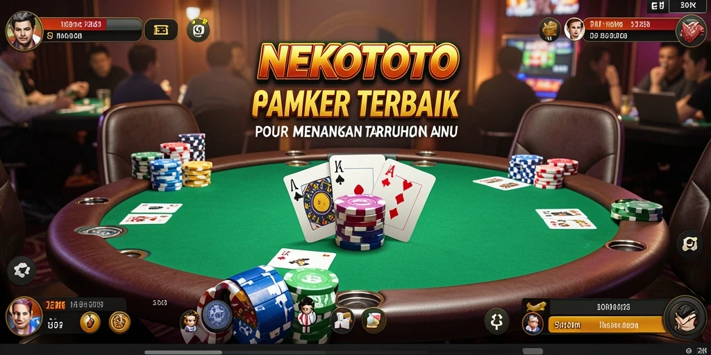 Screenshot gameplay NEKOTOTO menampilkan aksi seru permainan Poker.