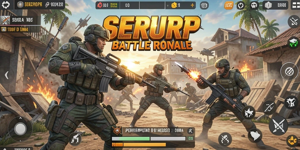 Tampilan gameplay SERURP yang mendebarkan dan intens.