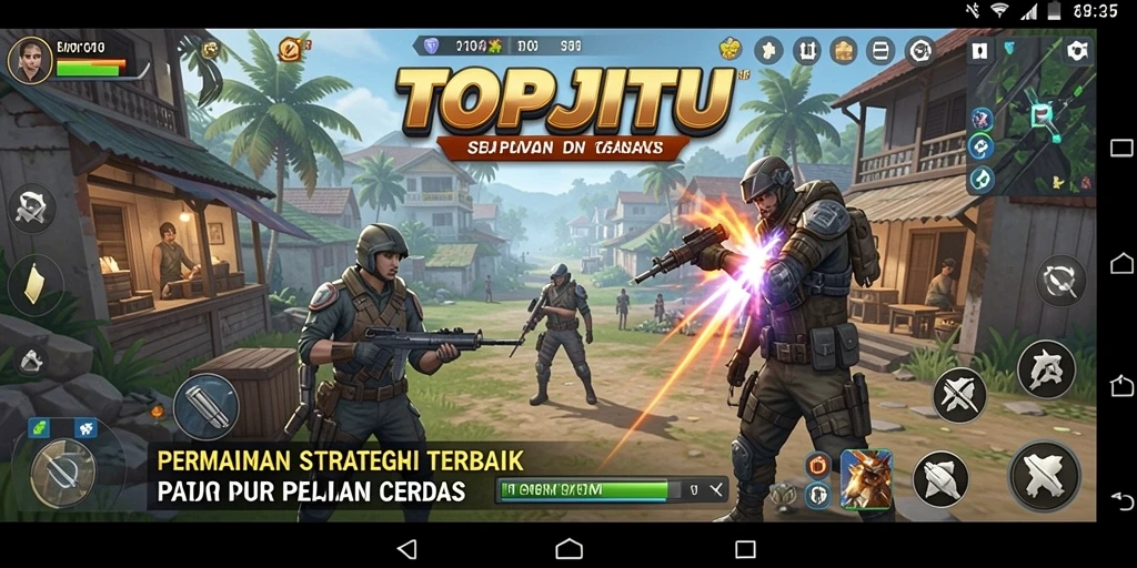 Tampilan gameplay menarik dari TOPJITU dengan strategi yang menantang.