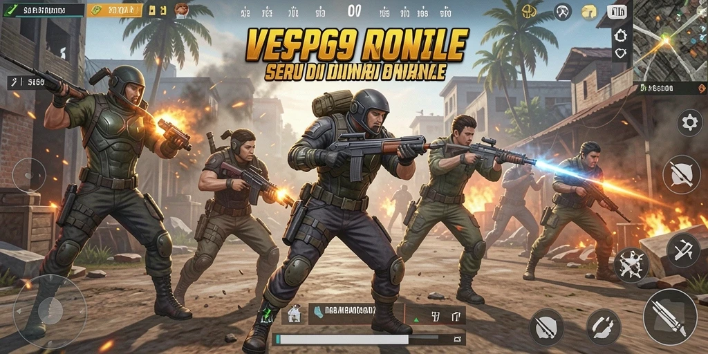 Gameplay VESPA69 yang intens dalam pertarungan Battle Royale.